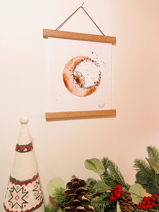 Support affiche magnétique en bois