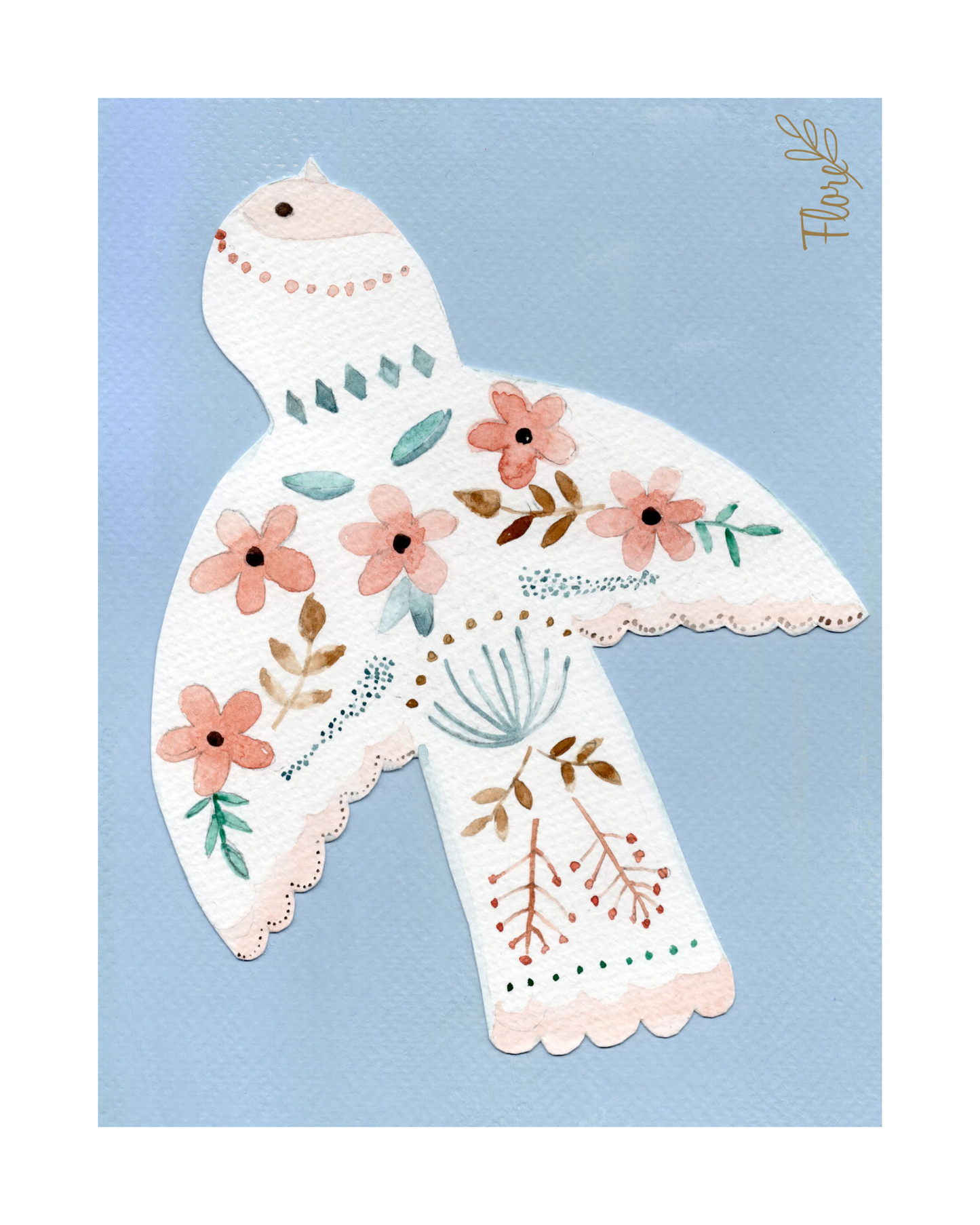 Affiche Aquarelle Petit oiseau