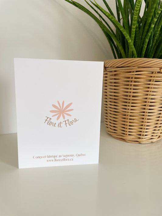 Carte de souhaits - Champs fleuri