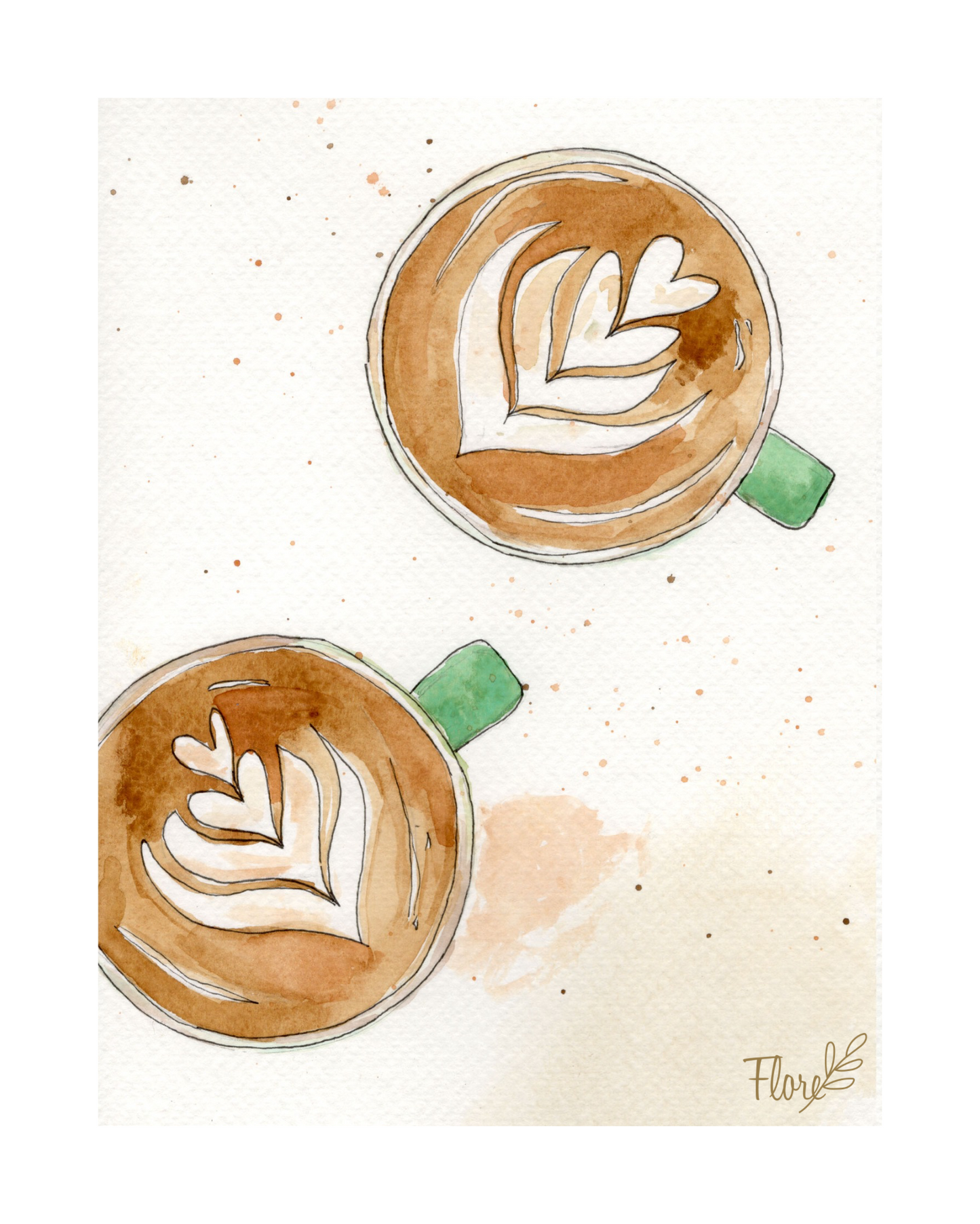 Affiche Aquarelle Latte