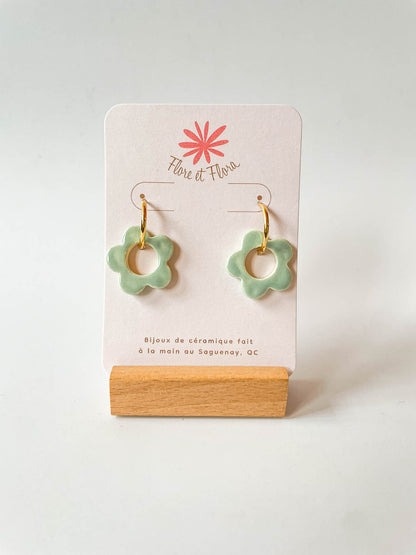 Boucles d'oreilles - Fleur Retro