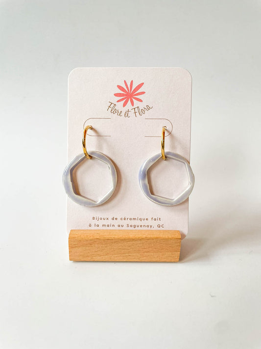 Boucles d'oreilles - Grand hexagone